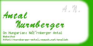 antal nurnberger business card